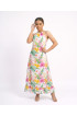 Hand Painted Rayon Halter Dress Hand Painted Rayon Halter Dress